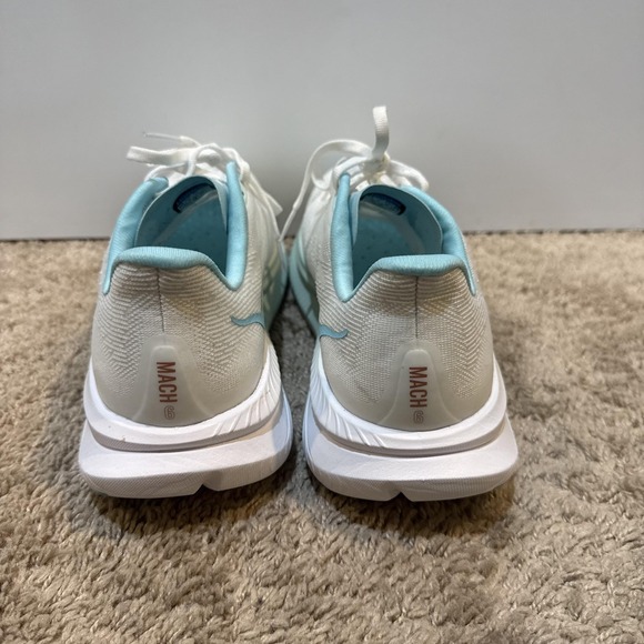 Hoka Mach 6 Running Shoes Womens Size 9.5B White Cushioned Sneakers Athletic - Picture 4 of 8